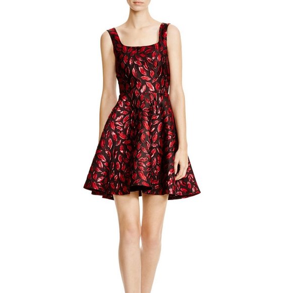 NWT Diane Von Furstenberg DVF Fit And Flare Lipstick Dress - Picture 1 of 13
